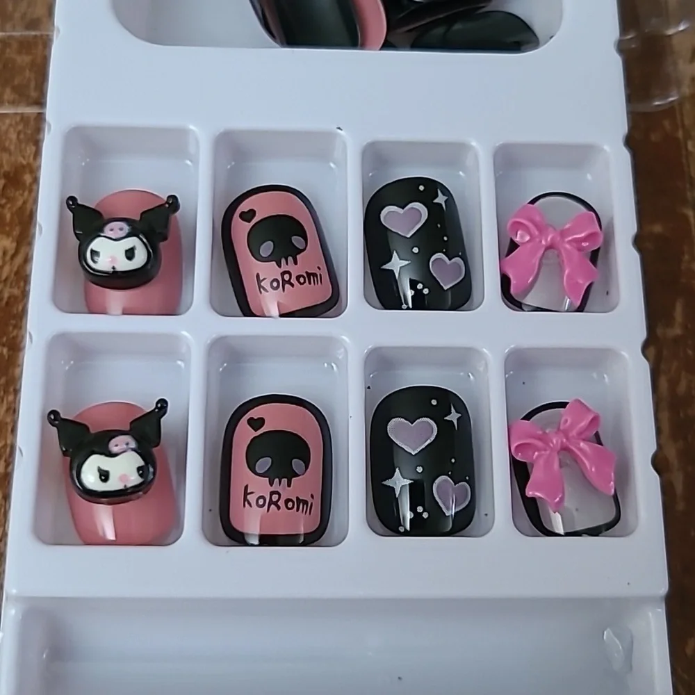 3D Sanrio Kuromi Press On Nails